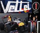 Себастьян Феттель, F1 чемпион мира 2011 года с гонки Red Bull, является самым молодым чемпионом мира